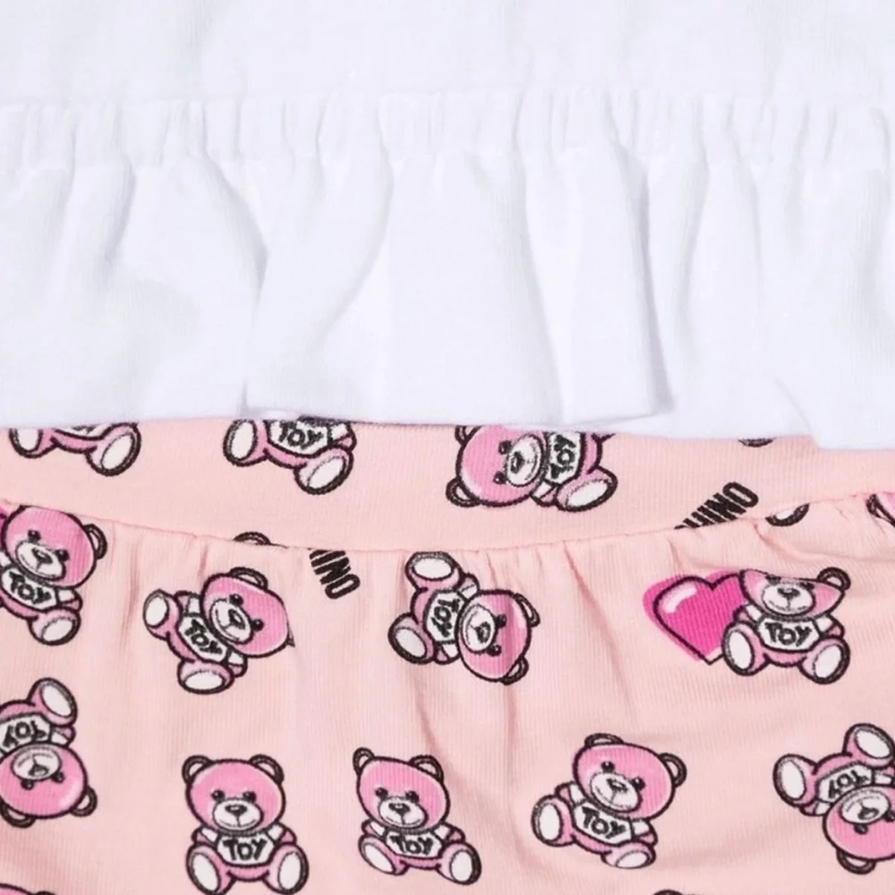 MOSCHINO BABY GIRL TEDDY-BEAR TWO PIECE SET